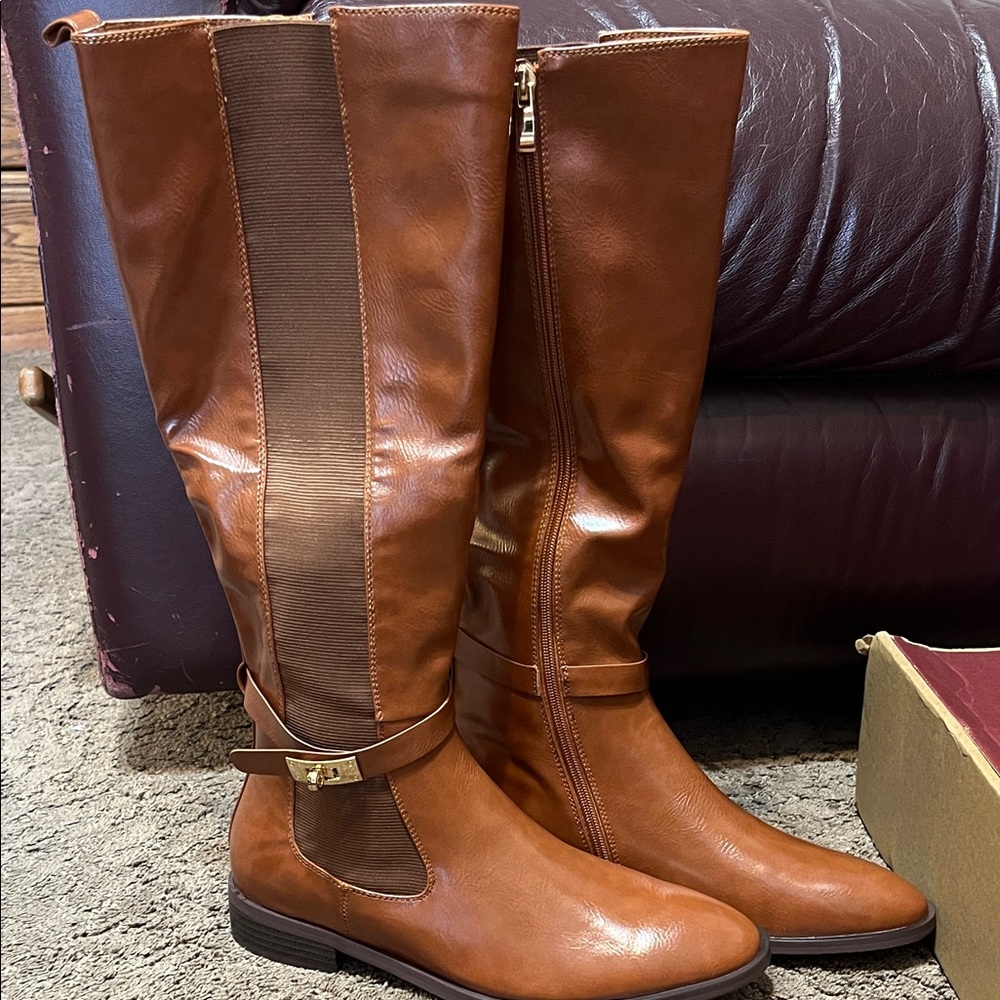 Elegant Tan Over the Knee Boots